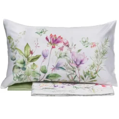 Lenzuola-copriletto Matrimoniale completo in raso RANDI WildFlower