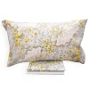Lenzuola-copriletto matrimoniale DOLCE VITA fiori sandy gold