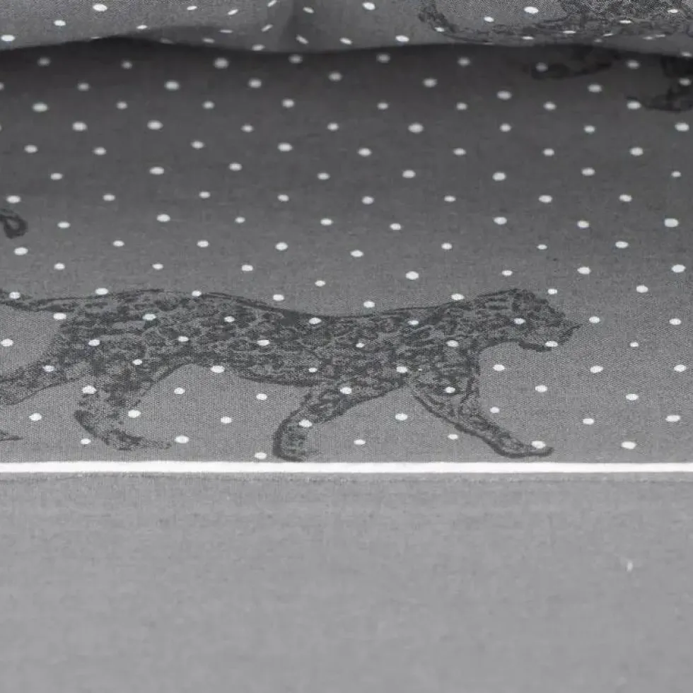 Lenzuola in Percalle Matrimoniali GABEL Nalani grafite animalier