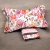 Lenzuola in percalle Matrimoniali Enrico Coveri RAINA floreale rosa