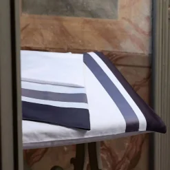 Lenzuola in raso matrimoniale CASSERA Suite grigio antracite