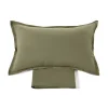 Lenzuola lino 100% e federe matrimoniale Soffio Verde Cactus