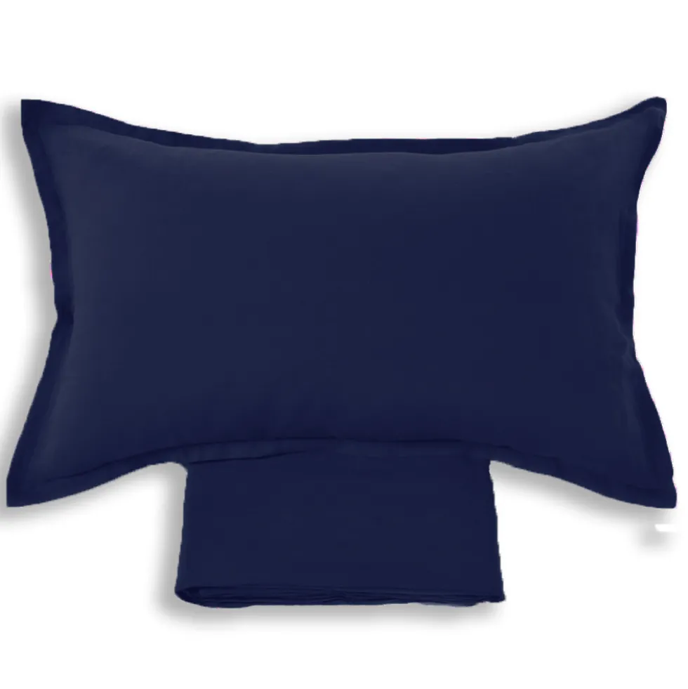 Lenzuola lino 100% e federe matrimoniale Soffio Blu