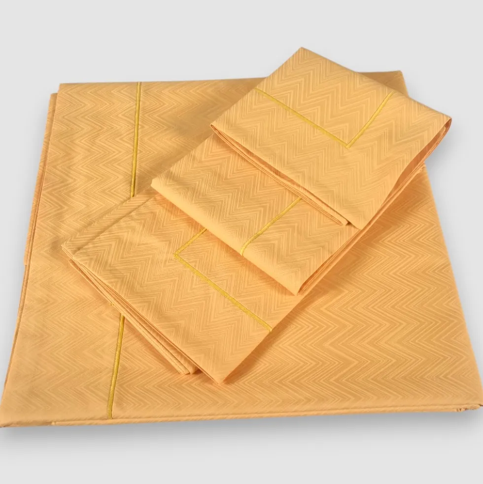 Lenzuola matrimoniale e federe Missoni Home JO 40 oro