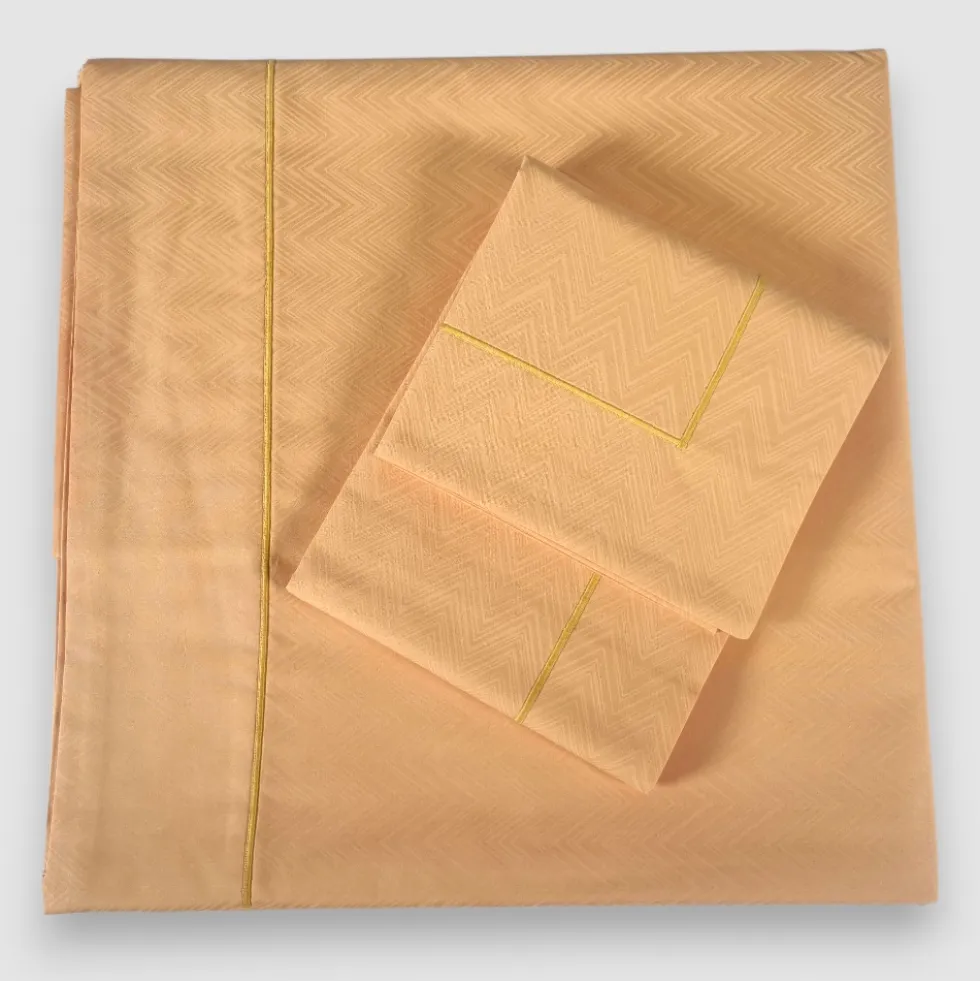 Lenzuola matrimoniale e federe Missoni Home JO 40 oro