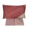 Lenzuola matrimoniale SOMMA in raso CRONO geometrico rosa