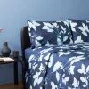 Lenzuola matrimoniali completo in cotone Bassetti Ciano blu