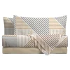 Lenzuola matrimoniali in cotone RAMSEY beige fantasia geometrica