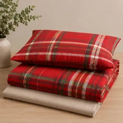 Lenzuola Matrimoniali Tartan Bassetti Kilt R1rosso