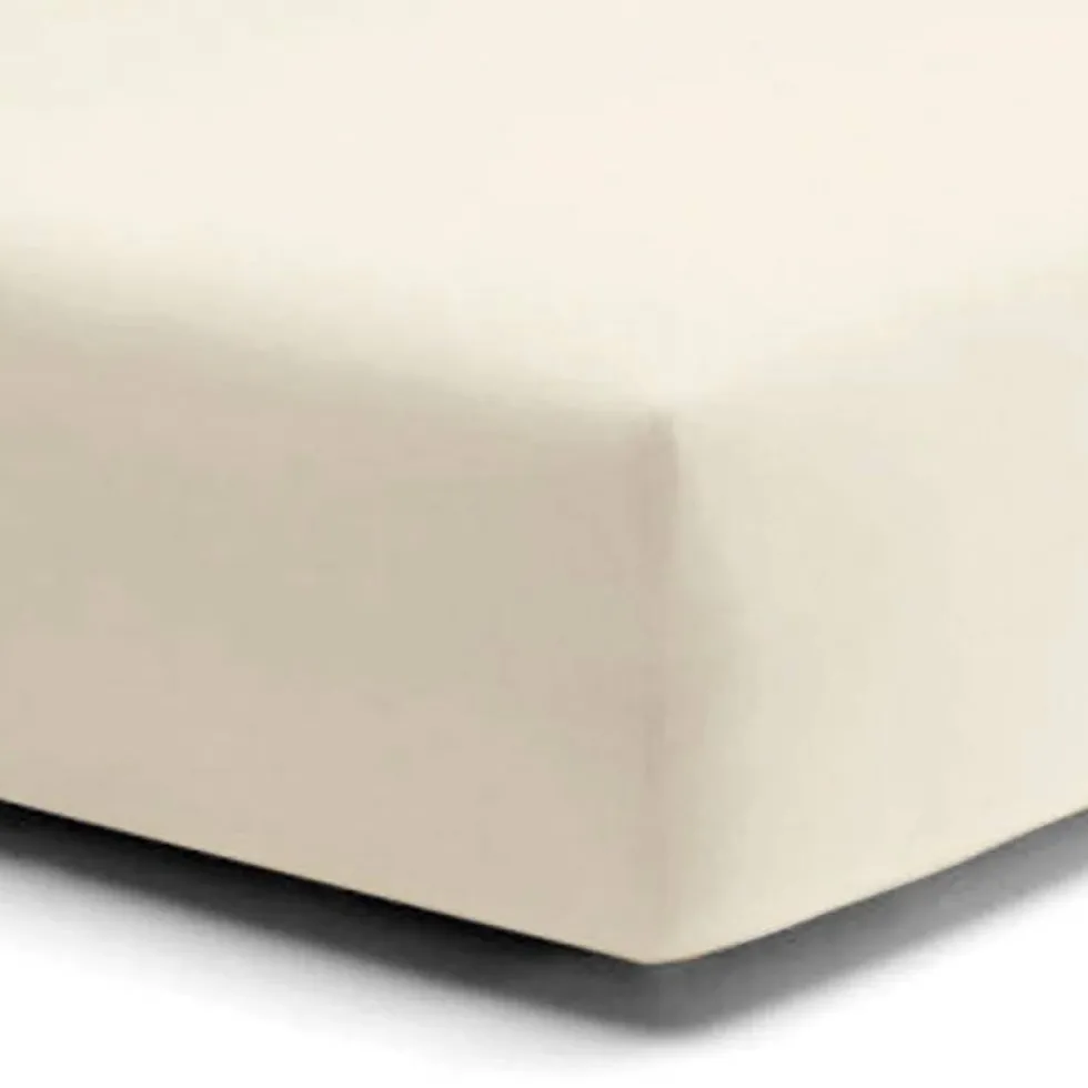 Lenzuolo con Angoli Alti 30 cm Jersey 180x200 avorio matrimoniale