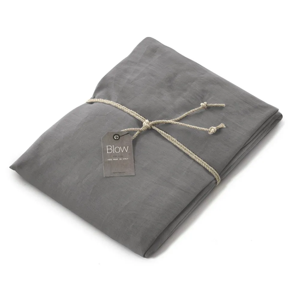 Lenzuolo con angoli Lino 100% FAZZINI Soffio Piombo