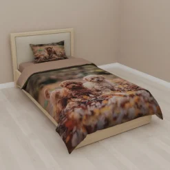 Lenzuolo copriletto Toys letto singolo in puro cotone con federa reversibile