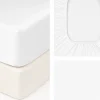 Lenzuolo sotto Giotto Bianco raso cotone 300TC 180x200 cm h30