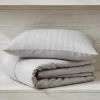 LUXEA Copripiumone con federe letto 2 piazze NO-STIRO grigio perla