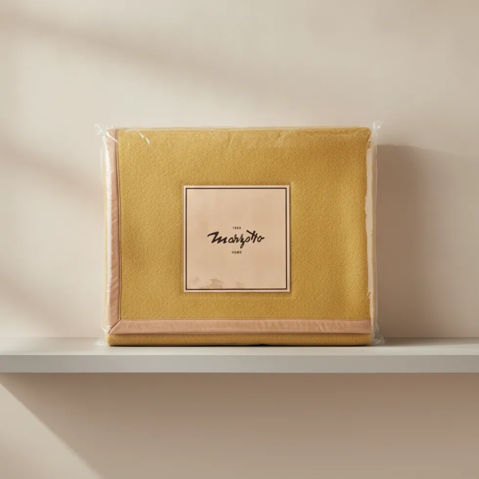 Marzotto HOME | Coperta Matrimoniale Pura Lana Marta - senape