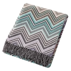 Missoni Home plaid con frange 130x190 cm PERSEO 170 toni freddi