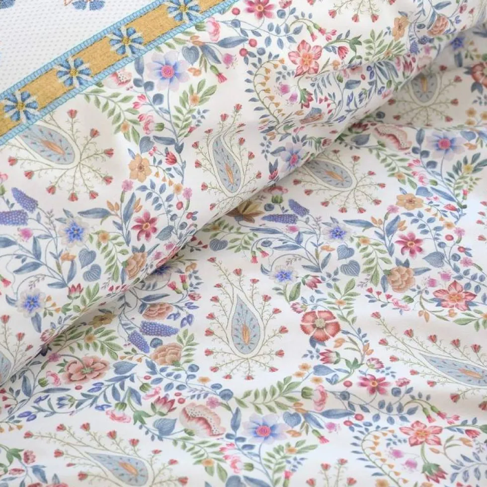 PIP STUDIO lenzuola-copriletto Matrimoniale Kairi Bloom bianco-azzurro