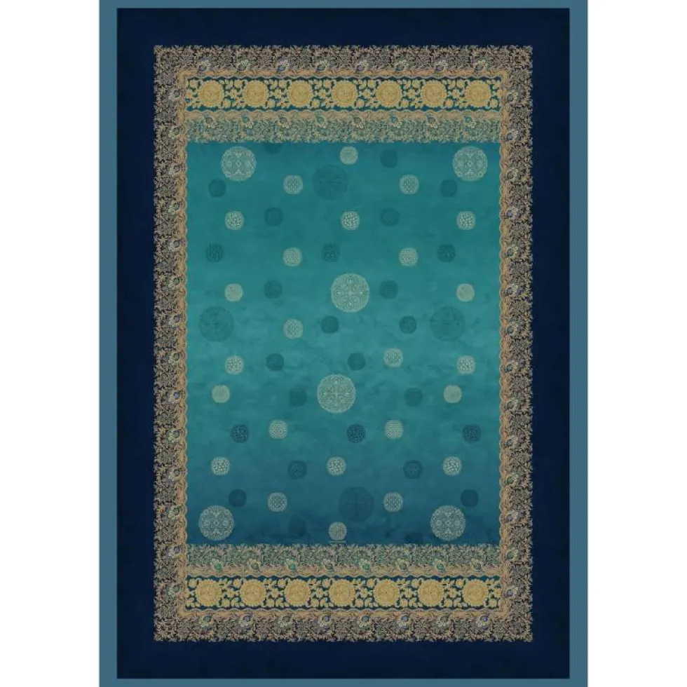 Plaid Bassetti Pallavicino petrolio 135x190 - Design Italiano in Cotone felpato