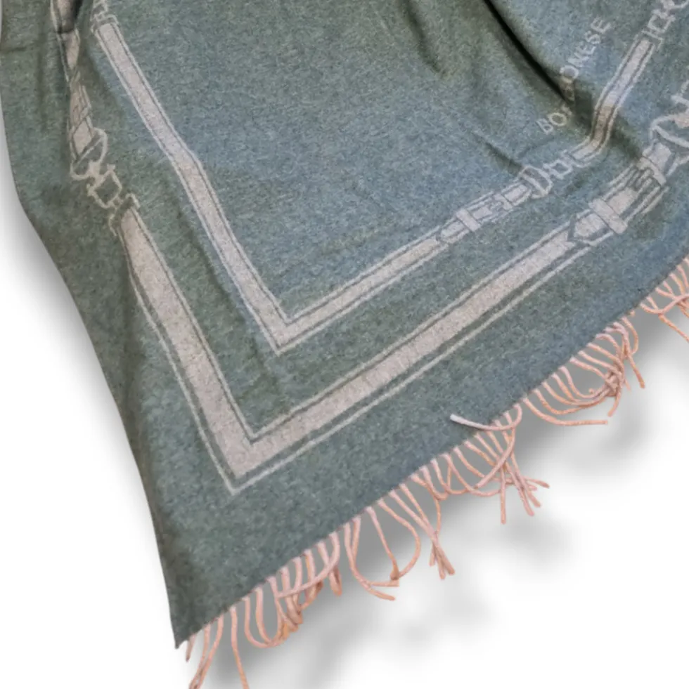 Plaid da divano Borbonese 130x180 cm BELT verde morbido e caldo