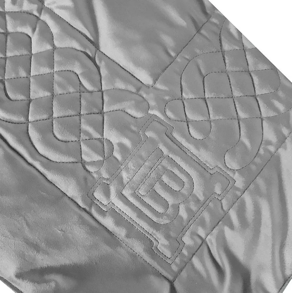 Plaid da divano in velluto 130x170 LAURA BIAGIOTTI ALOE grigio