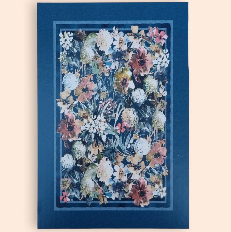 Plaid imbottito da divano GABEL 130x170 cm Profumo blu