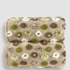 Plaid in Lana Cotta 150×170 cm Tortora “Margherite – Made in Italy