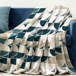 Plaid in micropile soffice coperta divano letto blu