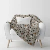 Plaid lana cotta 150x170 cm grigio con motivo a pois Bordo punto cavallo