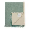 Plaid lana merino lavabile in lavatrice verde acqua 130x180 Lanerossi