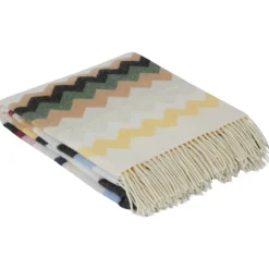Plaid Missoni Home con frange 130x190 cm CLIFFORD 160 zig-zag