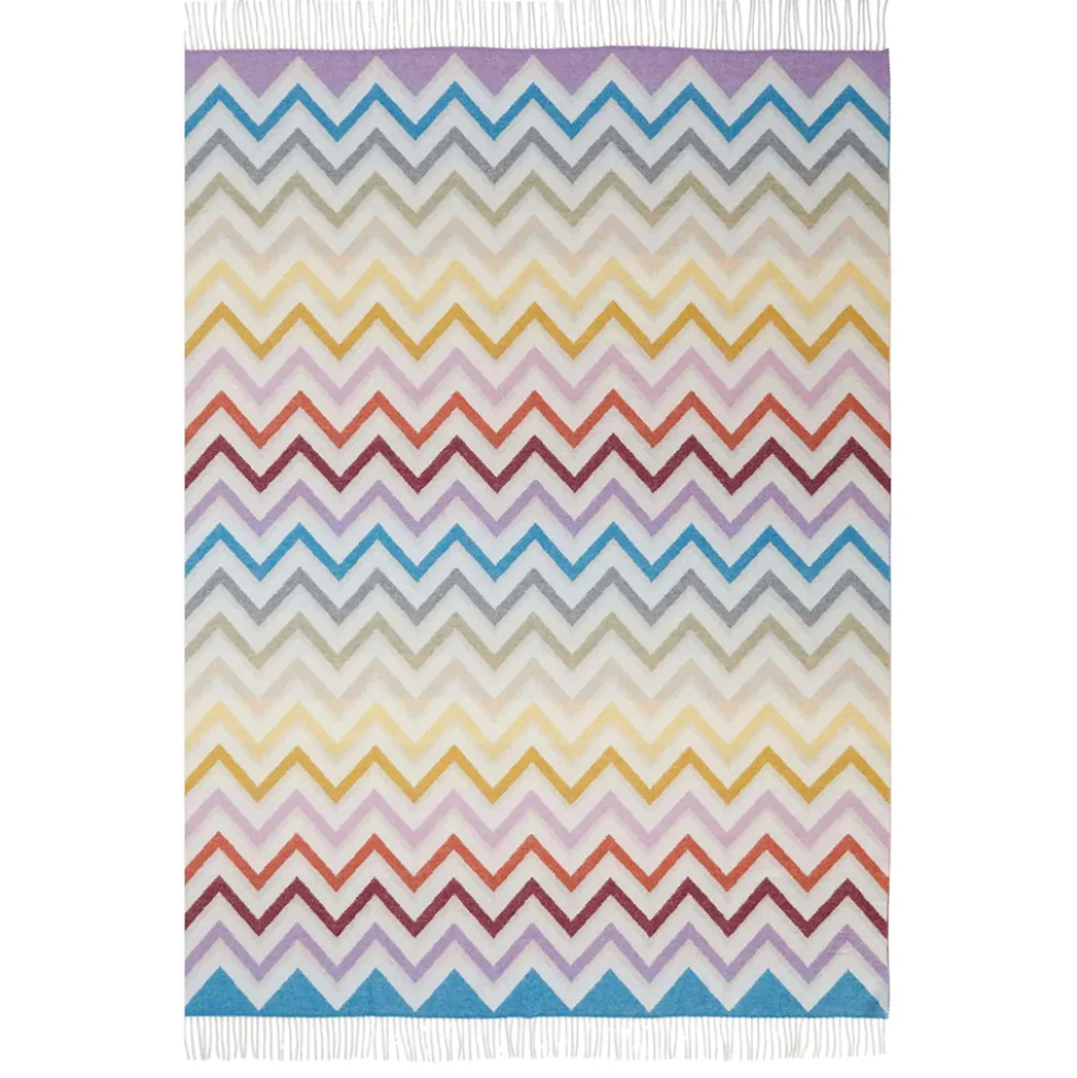 Plaid Missoni Home con frange 130x190 cm WATAMU 100 chevron