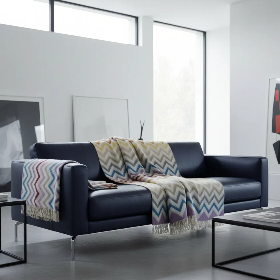 Plaid Missoni Home con frange 130x190 cm WATAMU 100 chevron