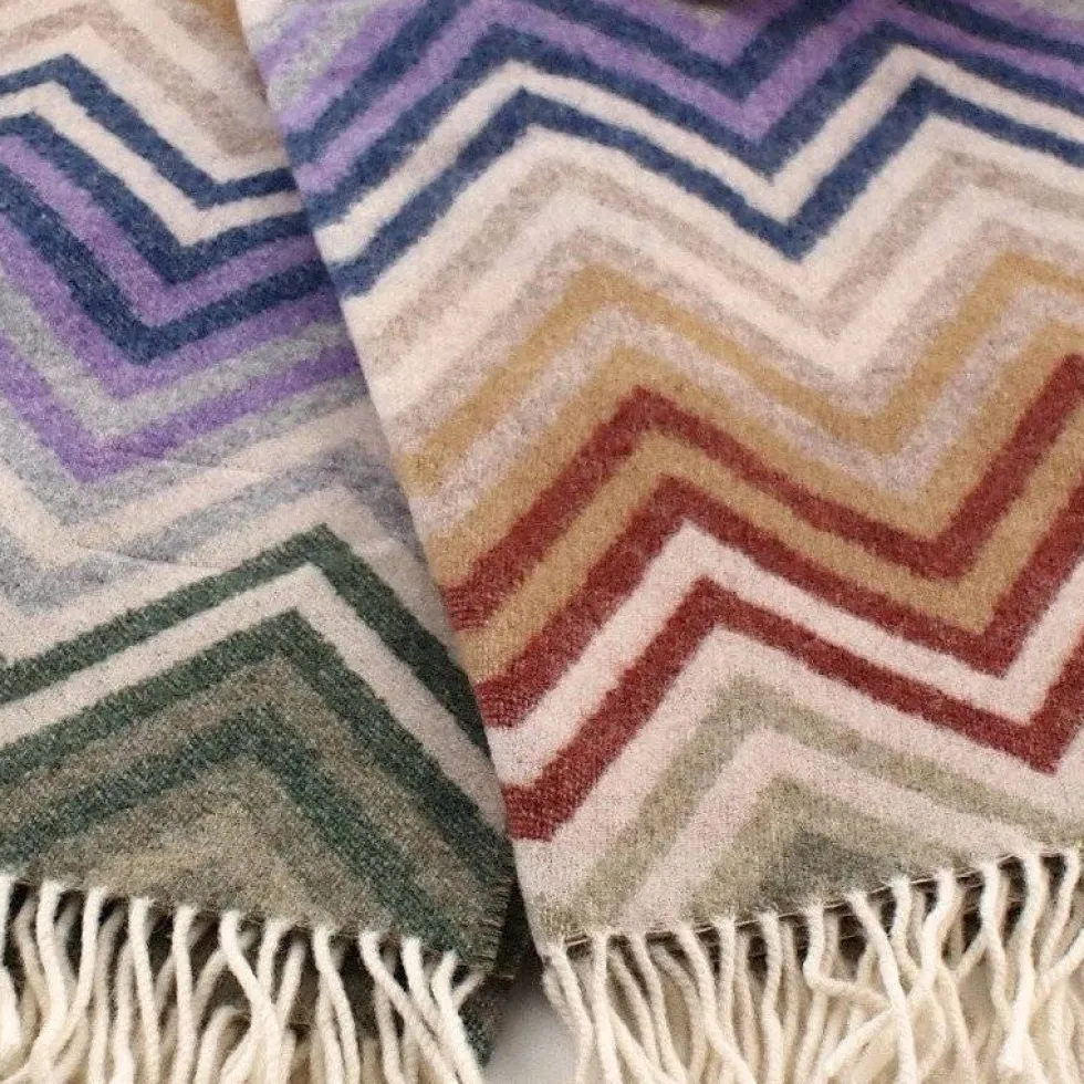 Plaid Missoni Home con frange 130x190 cm BILL 160 zig-zag