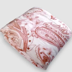 Plaid Sherpa coperta effetto-agnellato CASIA rosa 130x160