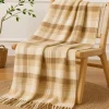 Plaid SWEET Mohair effect soffice coperta panna 130x160 con borsa