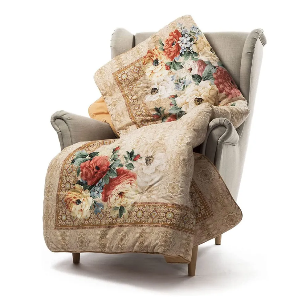 Plaid trapuntato Scaldotto ROYAL Originale 130x170 Oro