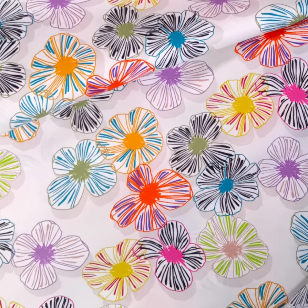 Scampolo di Tessuto in cotone Missoni Home Tilly a fiorellini 95x295 cm