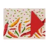 Set americana tovaglietta colazione e tovagliolo Chili rosso
