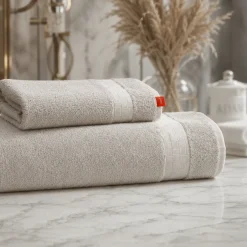 Set Asciugamani Gabel Grigio Perla 1+1 | 100% Cotone