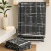 Set 1+1 asciugamano e ospite in spugna Trussardi Scratch grigio