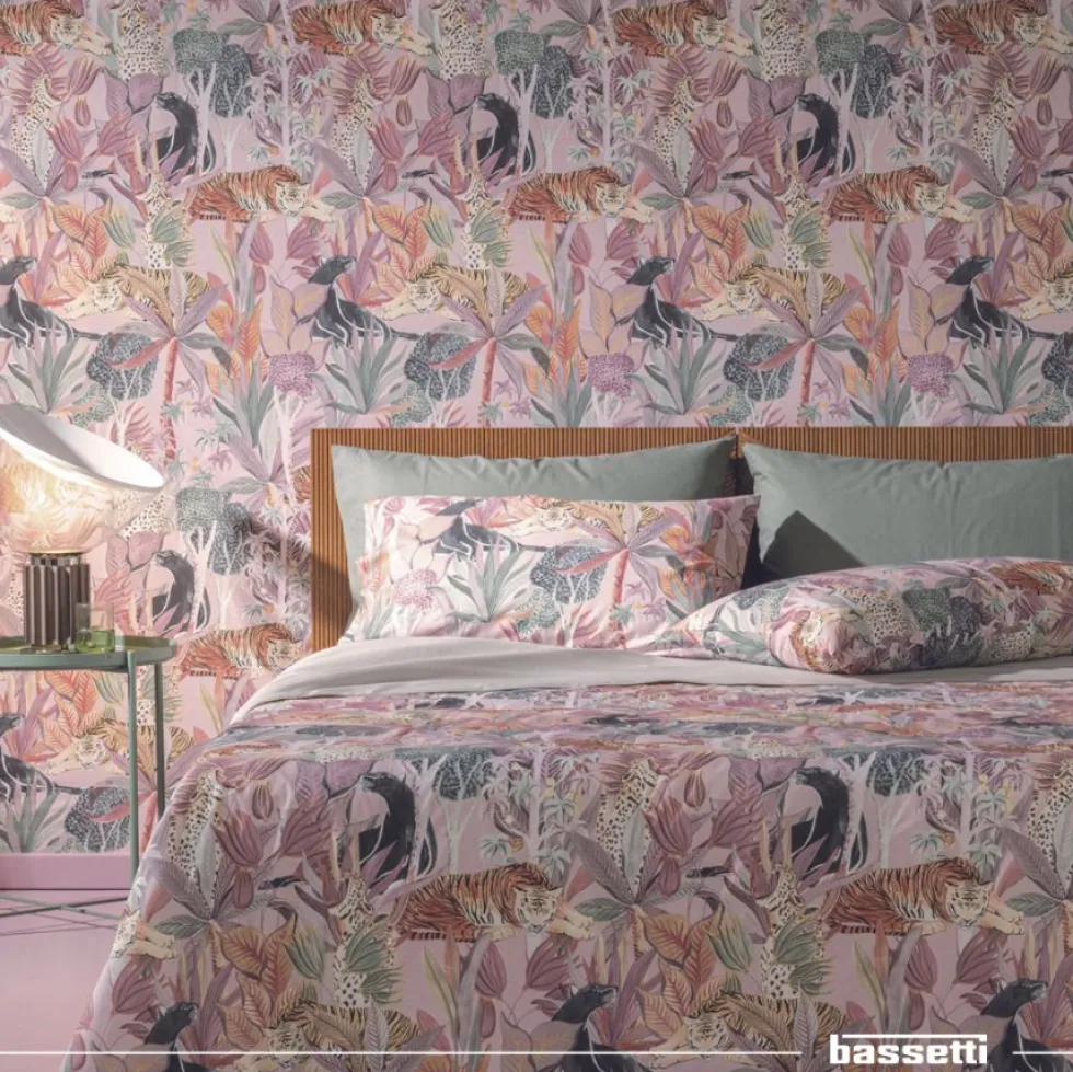 Set Copripiumino "Jungle Rosa" di Bassetti - Puro Cotone e Eco-Friendly