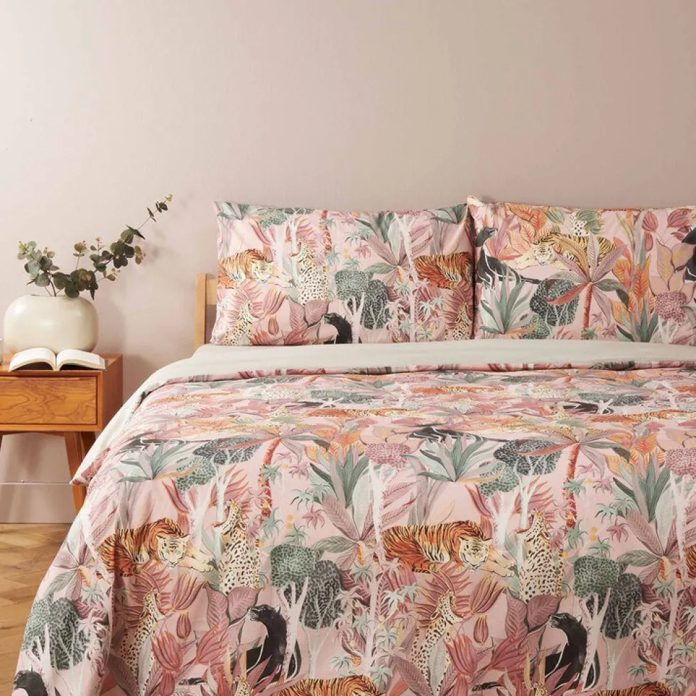 Set Copripiumino "Jungle Rosa" di Bassetti - Puro Cotone e Eco-Friendly