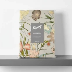 Set Lenzuola-copriletto matrimoniali 100% cotone Fiori di Campo lino