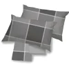 Set lenzuola in cotone matrimoniale Breez geometrico grigio