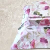 Set lenzuola matrimoniale in percalle 180 TC a fiori rosa