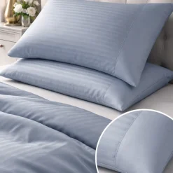 Set lenzuola matrimoniale 2 piazze raso di cotone ZEFIRO Denim