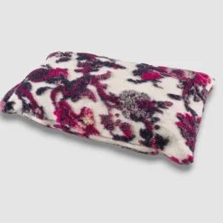 Set Plaid lana cotta + fodera cuscino arredo ramage panna idea regalo