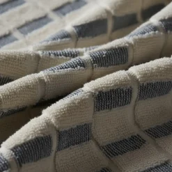 Set 1+1 viso e ospite in spugna jacquard Gabel Naturae MAIA nebbia