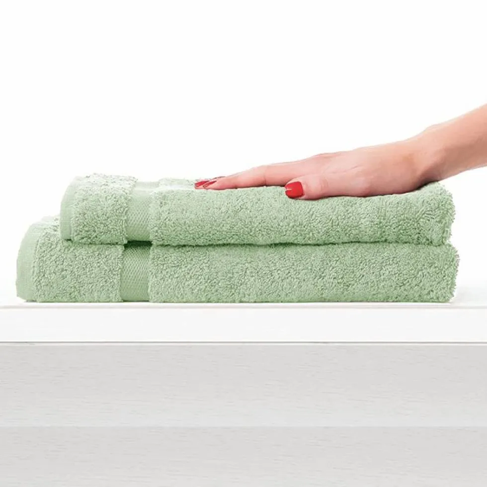 Set 1+1 viso e ospite spugna 650 gr/mq COGAL RANGER Verde Celadon