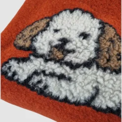 Soffice Plaid in Lana Cotta Cuccioli ruggine morbido per la tua casa